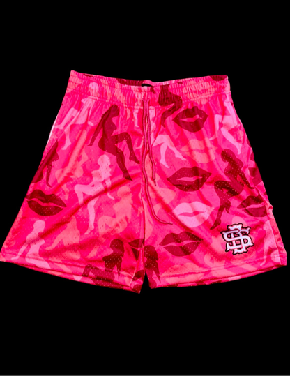 “Strip Club Camo” Mesh shorts